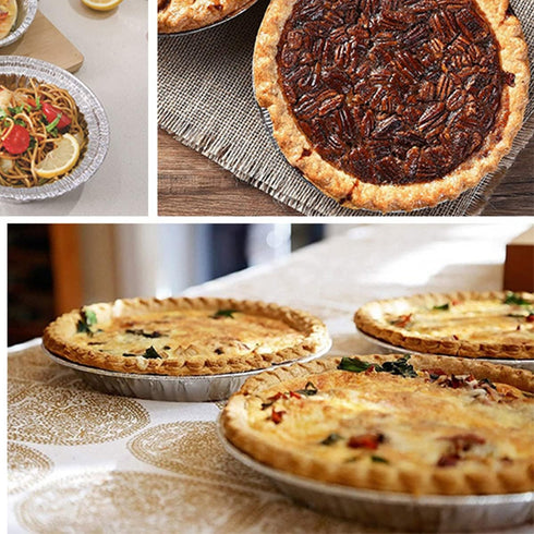 9" Pie Pans (10pack) - Disposable Aluminum Foil Pie Tins,Heavy-duty, Baking Tin Plates, Standard Size...