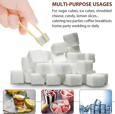 6 Pack Serving Tongs, Buffet Tongs Kitchen Tongs Stainless Steel Food Tong Sugar Tongs Small Serving Utensils for Tea Party Coffee Bar Catering Go...