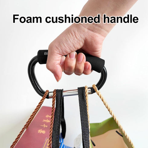 2 PCS Strong Stroller Hooks for Bags, Car Headrest Hook, Grocery Bag Hooks Large Carabiner Heavy-Duty Clip Hook for Groceries, Dog Leashes, Purses...