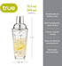 True Glass Cocktail Shaker with 7 Classic Recipes and Measurements for Cold Brew Cocktails, Home Bar Accessories, Bar Tools, Bartender Gifts, Host...