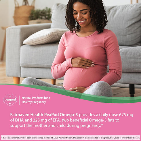 Fairhaven Health PeaPod Omega-3 Premium Icelandic Fish Oil Supplement for Healthy Pregnancy, Made with EPA, DHA and Fatty Acids for Cognitive Func...