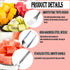 2 in 1 Watermelon Slicer Cutter,Stainless Steel Watermelon Fork Slicer,Dual Head Slicer and Fork Fruit Cutting Tool Watermelon Knife for Family Pi...