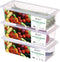 SILIVO Fruit Storage Containers for Fridge (3 Pack) - 1.5L Produce Saver Containers for Refrigerator with Removable Drain Tray Keep Fresh for Prod...