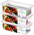 SILIVO Fruit Storage Containers for Fridge (3 Pack) - 1.5L Produce Saver Containers for Refrigerator with Removable Drain Tray Keep Fresh for Prod...