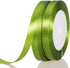 ATRBB 3/8 Inch Lime Green Satin Ribbon, 50 Yards Solid Fabric Ribbon for Gift Wrapping, Bouquets, Wedding and Home Decor, 25 Yards/roll x 2 Rolls...