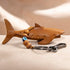 Handmade Leather Shark Keychain, Hanging Bag Charm for Purse and Backpack Keychains for Women | 100% Genuine Leather, Shark Gifts for Shark Lovers...