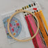 Esffaci Embroidery Starter Kit for Adult Beginner with Flamingos Love Flower Pattern Stamped Cross Stitch Set with Embroidery Cloth Hoop Needle Th...