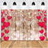 Red Love Heart Valentine's Day Vintage Rustic Wood Theme Photography Backdrops 7x5ft Mother's Day Wedding Bridal Shower Wedding Anniversary Party ...