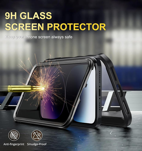 Privacy Case Compatible with iPhone 14 Pro Max, Anti Peep Case with 9H Glass Privacy Screen Protector, 100% Screen Sensitivity & Full Body Protect...