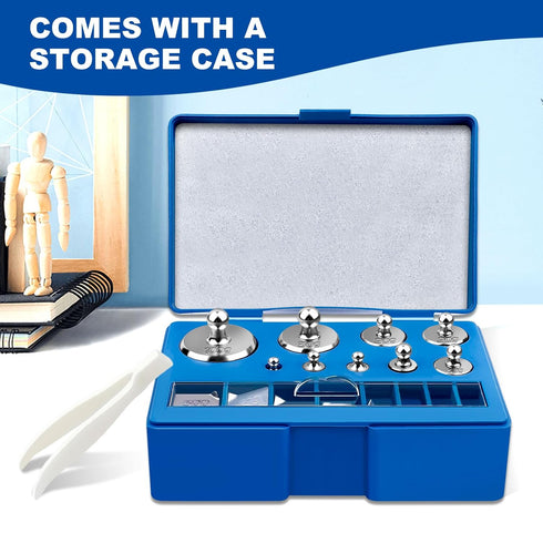 UCEC Calibration Weights for Digital Scale, 10mg - 100g Gram Weights Kit, Precision Stainless Steel Balance Scale Calibration Weight Set with Twee...