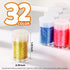 LEOBRO Glitter, Fine Glitter for Resin, Set of 32 Colors, for Nail Body Tumbler Arts and Crafts...