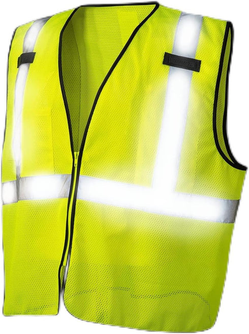 Coast SV300 Rechargeable Lighted High Visibility Safety Vest, Dual Mode, Zip Front, 2 Pockets, 2 Mic Tabs, Meets ANSI/ISEA Standards, 360 Visibili...