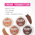Ruby Kisses 3D Face Creator Cream Foundation & Concealer, 12 Hours Long Lasting, Medium to Full Coverage, Non-Greasy, Ideal for Makeup & Contour P...