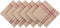DII French Stripe Tabletop Collection Farmhouse Style Dining Table Linen Napkin Set, 20x20, Taupe/Red, 6 Piece...