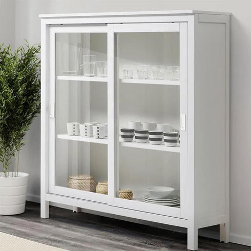 Self-Stick Rectangular Sliding Door Pulls, 2pcs Aluminum Alloy Hidden Recessed Pull Handle for Sliding Barn Door, Closet,Cabinet,Drawers (White, 1...