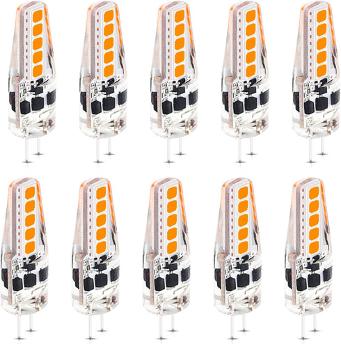 G4 LED Bulb 2W Equivalent to 20W-25W T3 JC Type Bi-Pin G4 Base Halogen Bulb, AC/DC 12V Warm White 3000K G4 Bulb for Under Cabinet Light,Ceiling Li...
