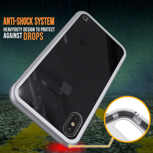 Punkcase Magnetic Shield, Protective Metal Frame Case W/TPU Layer | 9H Tempered Glass Clear Back & Attachable Screen Protector | Strong Magnetic C...