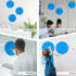 Blue Dry Erase Dots Circles, 24 Pack Removable Dry Erase Wall Decal Spots Set for Classroom, Office, Home Table & Desk...