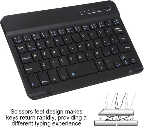 Zyyini Bluetooth Keyboard, 7inch Bluetooth Keyboard for Tablet, Mobile Phone, PC, Compatible for Windows for Android for iOS...
