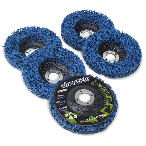5 Pcs 4-1/2 Inch Poly Strip Wheel Disc Rust Remover Wheel, 7/8" Angel Grinders Clean Tool, Strip Discs for Angle Grinder Remove Rust Paint Clean W...
