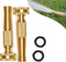 Morvat Solid Brass Metal Twist Garden Hose Nozzle, Heavy Duty Adjustable Power Spray Attachment, High Pressure Water Jet Sprayer with ¾” Standard ...