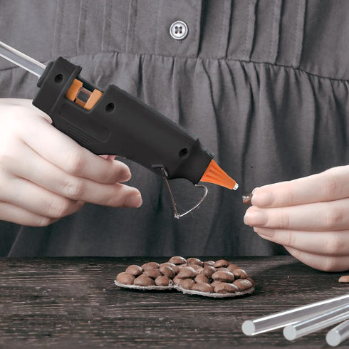 Hot Glue Guns with Glue Sticks, Mini Hot Melt Glue Gun Kit for Crafts, Glue Gun for School DIY Arts, Sealing, Home Repairs, Black...