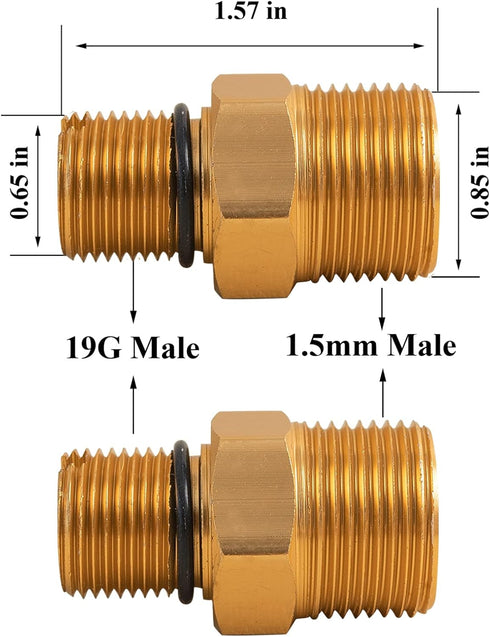 2 PCS 7106686 Outlet Connector for Gas Powered Pressure Washer Pumps, 19G & 1.5mm Male...