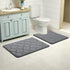OLANLY Memory Foam Toilet Rugs U-Shaped 24x20, Ultra Soft and Absorbent Bathroom Rugs, Non-Slip Thick Toilet Bath Mat, Machine Wash Dry, Contour B...