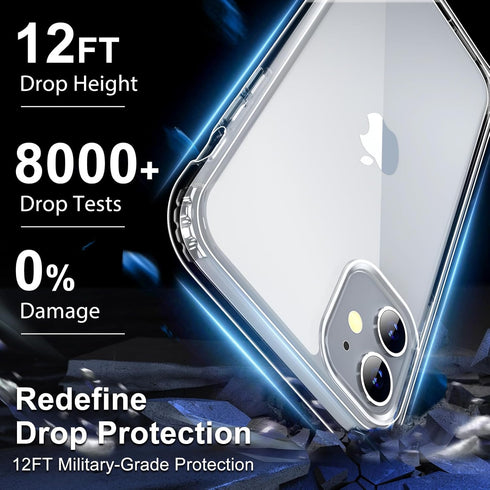 jaroco iPhone 11 Case 6.1-Inch, Non-Yellowing Shockproof Phone Bumper Cover, Anti-Scratch Clear...