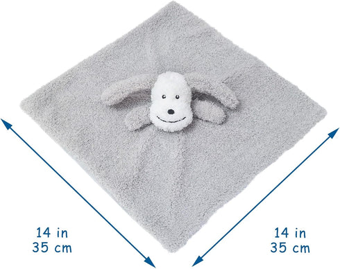 Baby Gray Puppy Soft Stuffed Animal Security Blanket, Plush Dog Character Lovey Blanket, Baby Shower/Nursery Gift, Cuddly Newborn, Infant, Toddler...