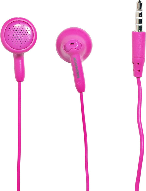 Magnavox MHP4820M-PK Gummy Earbuds with Microphone in Pink | Available in Pink, Purple, White, Black, & Blue | Earbuds Gummy | Extra Value Comfort...