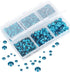 AD Beads 4500 Pieces Hotfix Rhinestones Flat Back 6 Sizes (2-6 mm) Crystal Round Glass Gems with Tweezers and Picking Rhinestones Pen or Crafts Na...