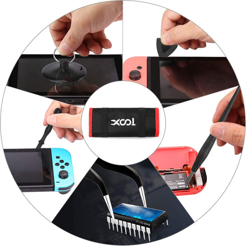 XOOL Tri Tip Screwdriver, 17 in 1 Professional Screwdriver Game Bit Repair Tools Kit for Switch JoyCon PS3 PS4 PS5 Xbox One 360 Gamebit NES SNES D...