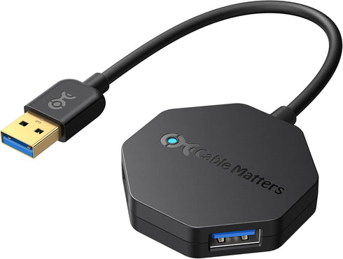 Cable Matters Ultra Mini 4 Port USB Hub (USB 3.0 Hub, USB 3 Hub)...