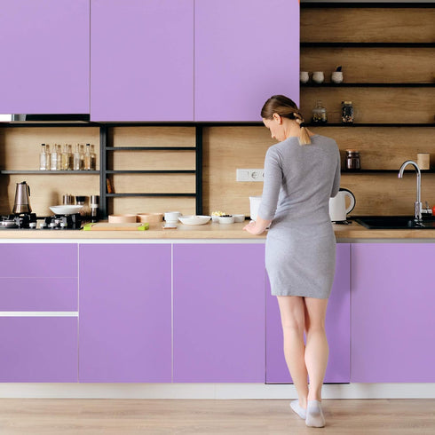 TECKWRAP Permanent Adhesive Vinyl 12" x 10ft, Matte Lavender Purple...