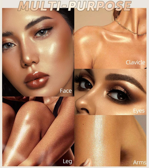 URQT Highly Pigmented Liquid Contour - Built-in Sponge Tip Sculpted Complexion Wand Contour Long Lasting Natural Buildable Highlighters Contour Co...