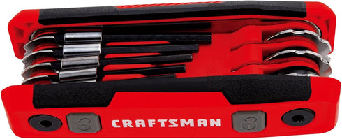 CRAFTSMAN Hex Key Set, SAE, Folding Locking 8 Piece (CMHT26025)...