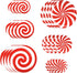 24 PCS Peppermint Floor Decals Stickers-3 Sizes Self-Adhesive Design Christmas Candy Stickers,Floor Window Clings for Christmas Valentine's Day Ca...