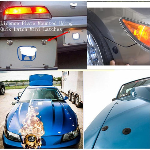 STETION Quick Release Latch License Plate Lock Clip 1.25" Diameter Aluminum Alloy Car Hood Pins Lock Clip Kit for Bumper Hood License Plate (2 Pac...