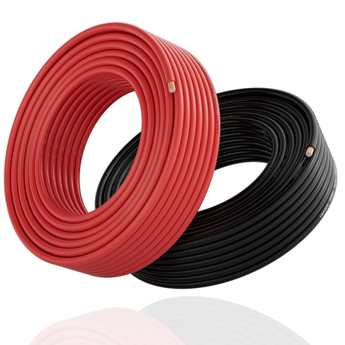 18 Gauge Wire (2-Pack Red/Black Each 50 FT), 18 AWG Automotive Wire, CCA, Speaker Audio Cable, Flexible Low Voltage Security Alarm Hook Up Control...