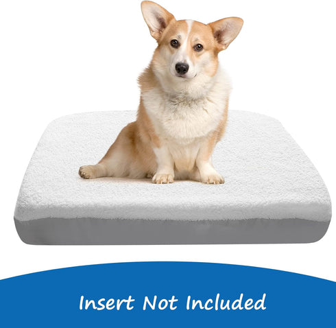 Coldwind Dog Bed Covers Replacement, 15 x 20 inch, Waterproof, Washable Ultra Soft Velvet, Fits Most Standard Pet Beds, Rectangular, Removable Cov...
