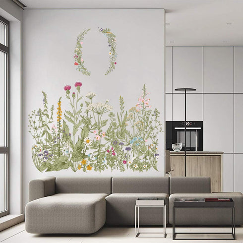 Flower Clusters Wall Decals Removable Wall Stickers DIY Peel and Stick Art Murals for Kids Room Nursery Classroom Bedroom Living Room Home Decorat...
