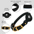 OOPSDOGGY Rolled Leather Dog Collar with Airtag Holder - Reflective Round Airtag Dog Collar - Soft Tracking Pet Collar for Small Dogs Puppy Cats K...