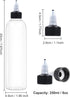 6Pcs 8oz Squeeze Bottles with Black Twist Top Cap, 60ml Clear Dispensing Bottles, Empty Refillable Bottle for Hair Oil Inks, Crafts, Liquids...