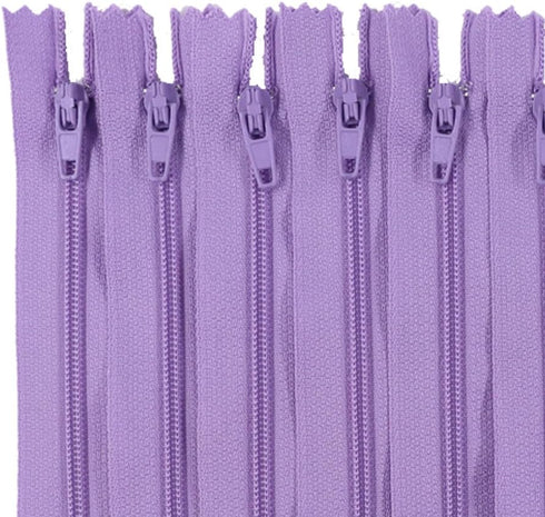 Renashed 60Pcs 12Inch Nylon Coil Zippers for Tailor Sewer Sewing Craft Crafter's Specia (Light Purple)...