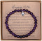 Gifts for 16 Year Old Amethyst Bead Bracelet with Sterling Silver Heart Charm Sweet 16 Gifts with Card and Gift Box...