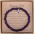 Gifts for 16 Year Old Amethyst Bead Bracelet with Sterling Silver Heart Charm Sweet 16 Gifts with Card and Gift Box...