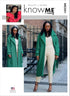 Know Me Misses' and Women's Coat and Trousers Sewing Pattern Packet by Beaute' J'Adore, Design Code ME2001, Sizes 30W-32W-34W-36W-38W...