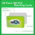 gisgfim 50 Pairs Memory Matching Game for Kids Summer Camp Concentration Games for Preschool Educational Ages 4-8 A Fun & Fast Camp Theme Memory M...
