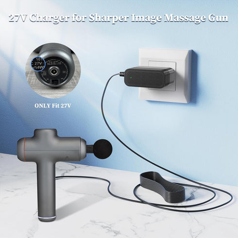 27V Charger for Sharper Image Massage Gun Power Cord for Sharper Image 2437599 1011666 1013002 1012667 1013983 1013985 Power Percussion Deep Tissu...